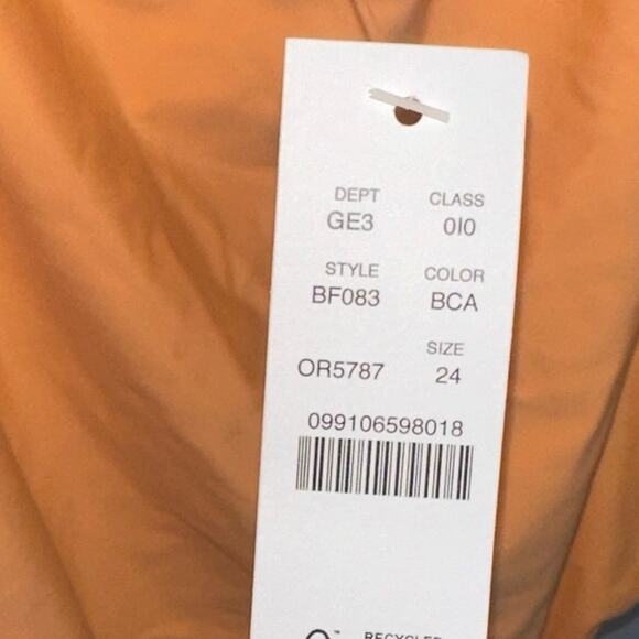 J. Crew Orange Active Colorblock On Piece Swimsuit Bathing Suit Size 24 NWT - Picture 4 of 4